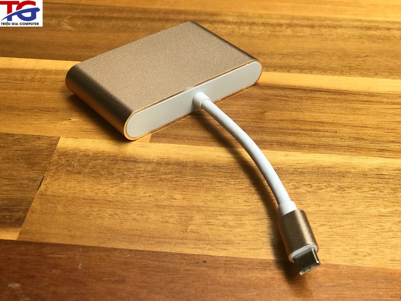 Bộ chuyển Type C ra VGA USB3.0 type c - chính hãng
