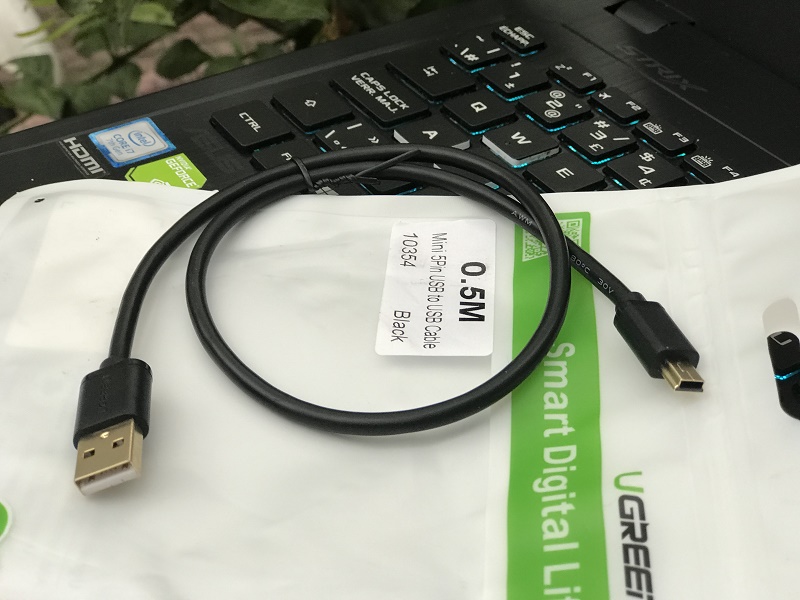new - Cáp chuyển đổi UGREEN USB ra Mini USB - 10354 - chính hãng